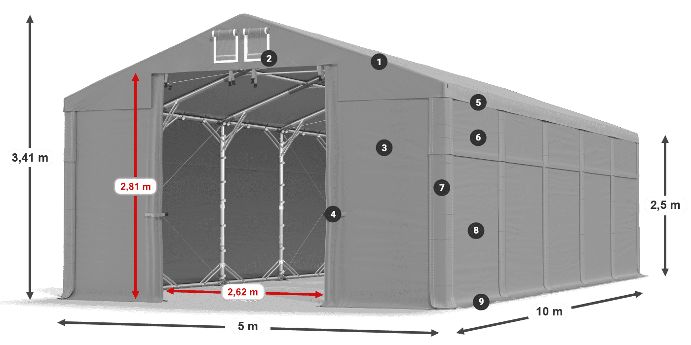MHFR 750 PVC legende 2,5m
