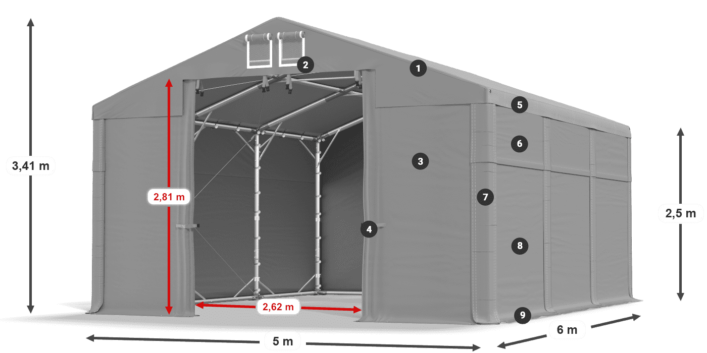 MHFR 750 PVC legende 2,5m