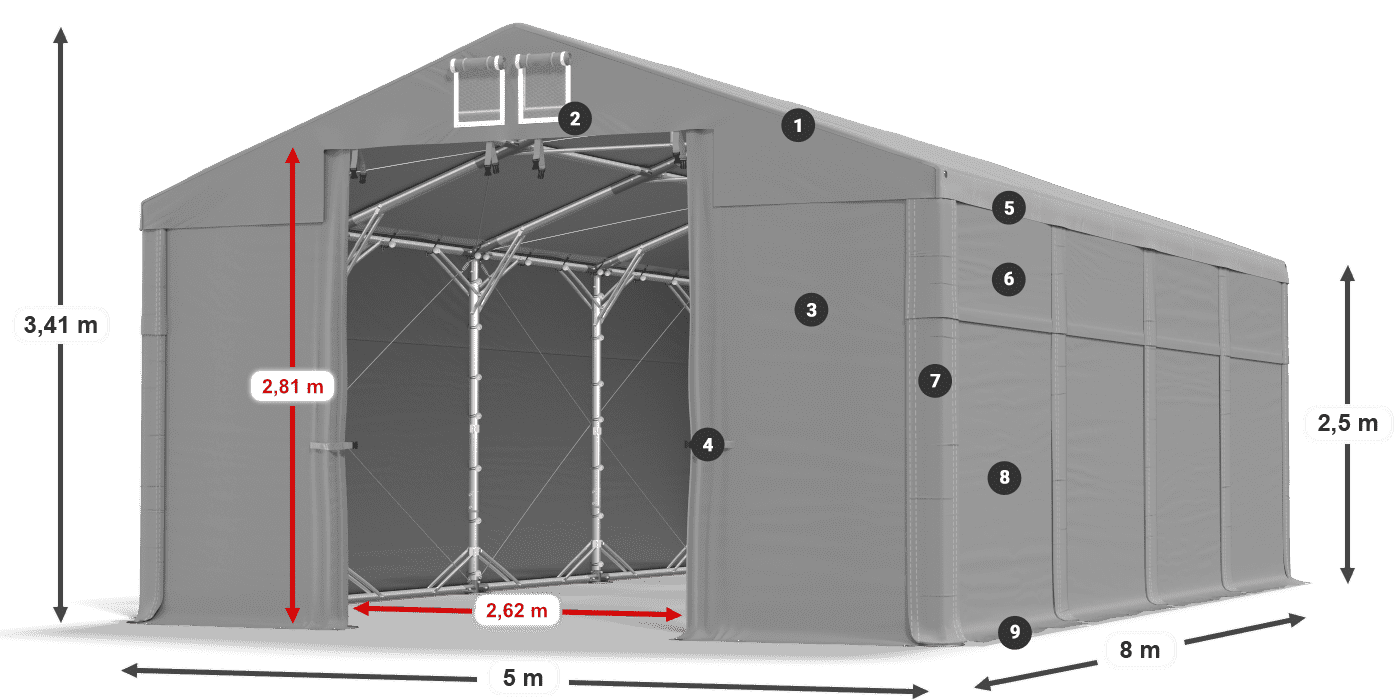 MHFR 750 PVC legende 2,5m