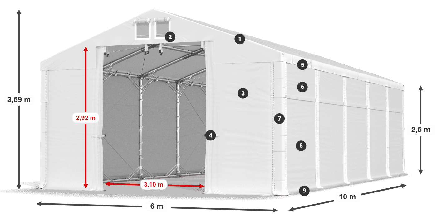 MHFR 750 PVC legende 2,5m
