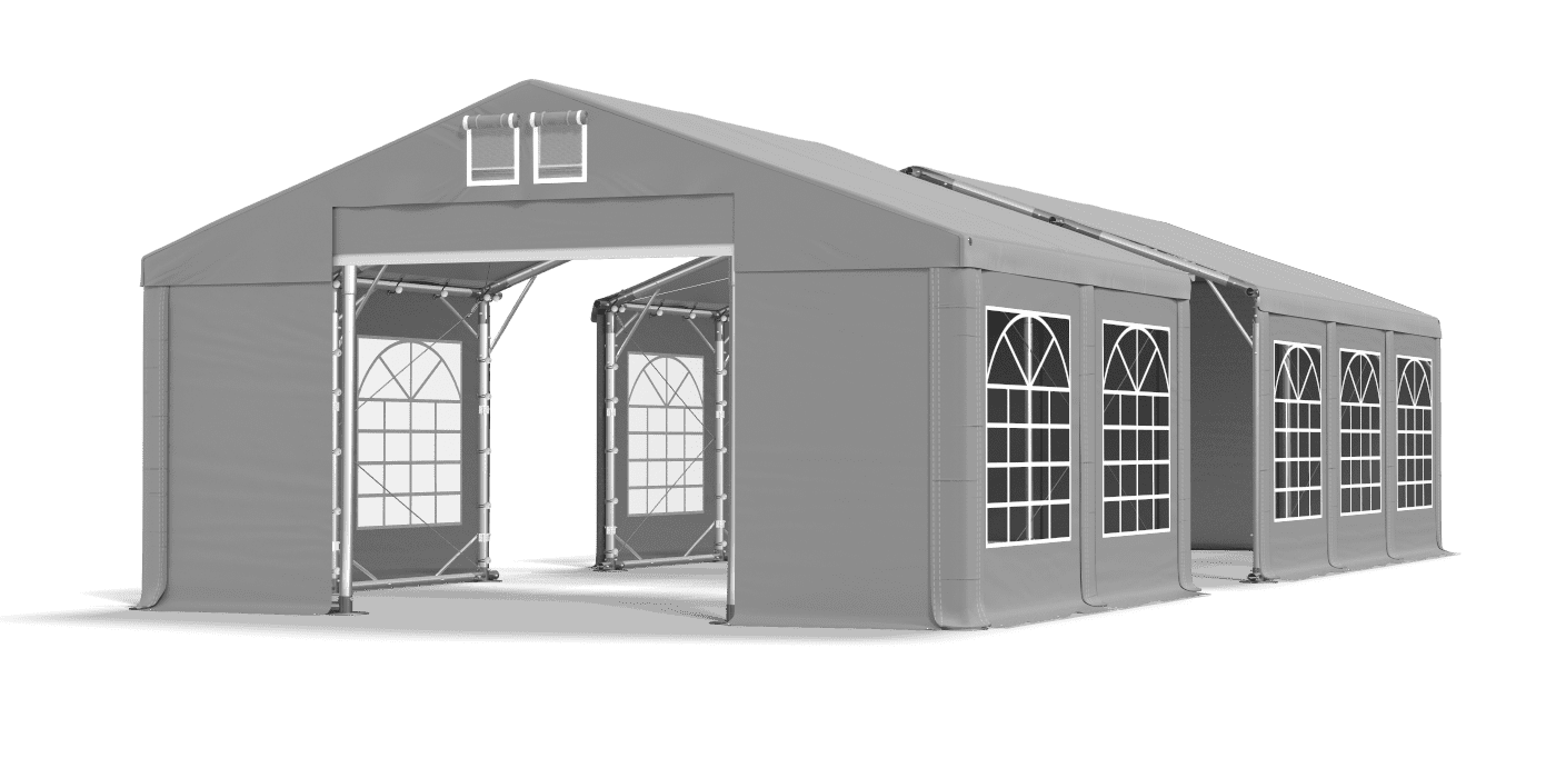 Zelttor geöffnet