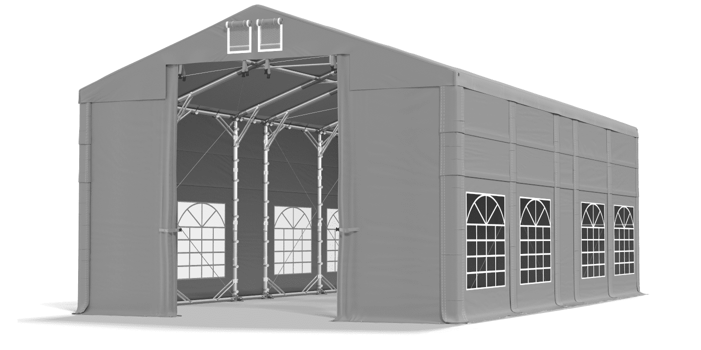 Zelttor geöffnet