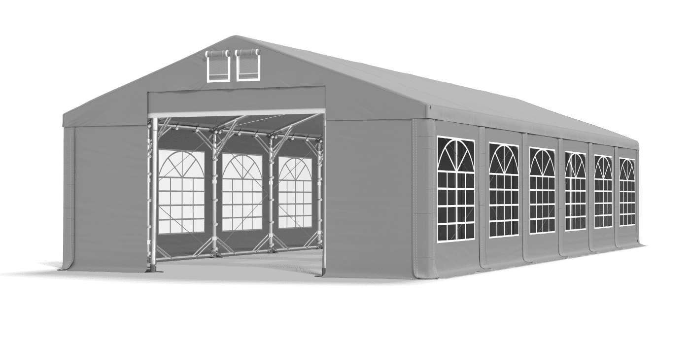 Zelttor geöffnet