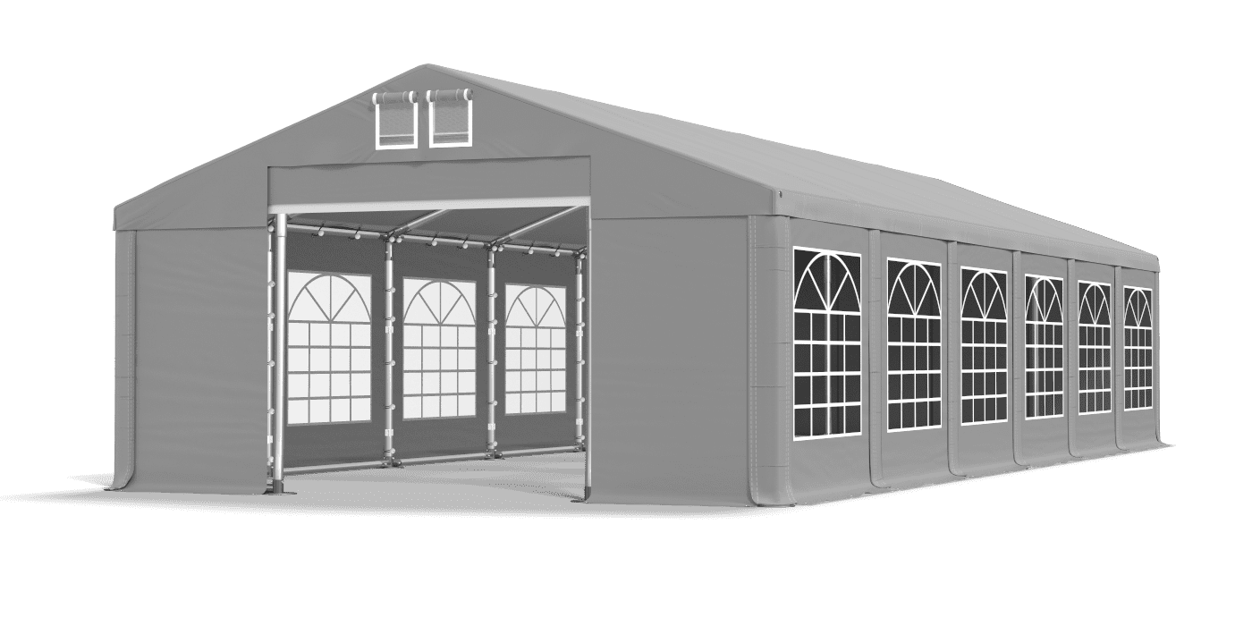 Zelttor geöffnet